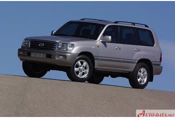 المواصفات والتفاصيل التقنية الكاملة 2002 Toyota Land Cruiser (J100, facelift 2002) 4.7 V8 32V (238 Hp) 4WD Automatic