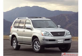 Full specifications and technical details 2002 Lexus GX (J120) 470 V8 (238 Hp) AWD Automatic