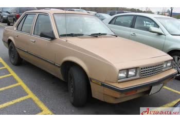 Full specifications and technical details 1982 Chevrolet Cavalier I 1.8I (88 Hp)