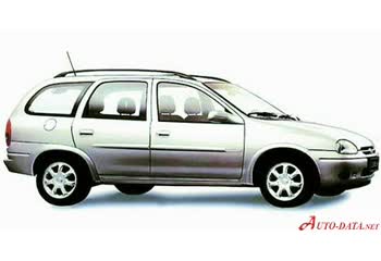 المواصفات والتفاصيل التقنية الكاملة 1997 Chevrolet Corsa Wagon (GM 4200) 1.0 i 16V (67 Hp)