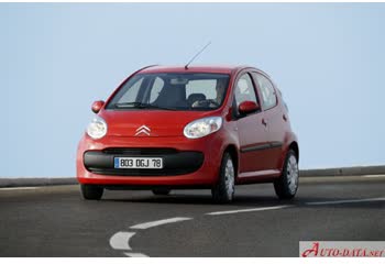 المواصفات والتفاصيل التقنية الكاملة 2005 Citroen C1 I (Phase I, 2005 5-door) 1.0i (68 Hp) SensoDrive