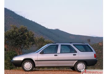 Full specifications and technical details 1993 Citroen ZX Break (N2, Phase I) 1.9 D (71 Hp)