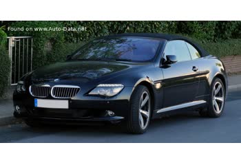 المواصفات والتفاصيل التقنية الكاملة 2007 BMW 6 Series Convertible (E64, facelift 2007) 635d (286 Hp) Automatic