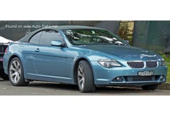 Full specifications and technical details 2003 BMW 6 Series Convertible (E64) 645Ci (333 Hp)