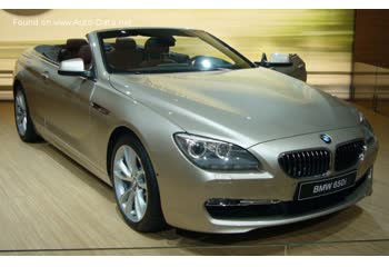 المواصفات والتفاصيل التقنية الكاملة 2011 BMW 6 Series Convertible (F12) 640d (313 Hp) Steptronic