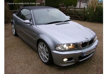 Full specifications and technical details 2001 BMW M3 Convertible (E46) 3.2i 24V (343 Hp)