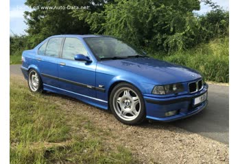 Full specifications and technical details 1994 BMW M3 (E36) 3.0 (240 Hp)