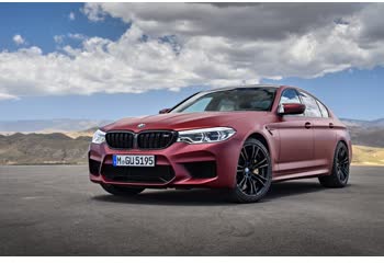 Full specifications and technical details 2017 BMW M5 (F90) 4.4 V8 (600 Hp) xDrive Steptronic