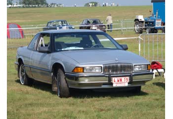 Vollständige Spezifikationen und technische Details 1988 Buick Regal III Coupe 2.8 V6 (127 Hp) Automatic