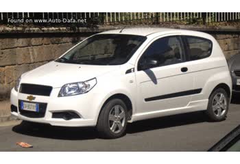 Full specifications and technical details 2008 Chevrolet Aveo Hatchback 3d (facelift 2008) 1.4 i 16V (101 Hp)