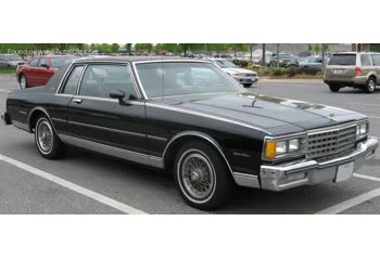 المواصفات والتفاصيل التقنية الكاملة 1983 Chevrolet Caprice (83) 5.7 (163 Hp)