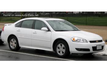 Full specifications and technical details 2009 Chevrolet Impala IX 3.5 V6 (211 Hp) FlexFuel Automatic