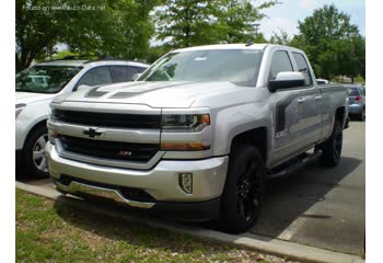 Full specifications and technical details 2016 Chevrolet Silverado 1500 III (facelift 2016) Double Cab Standard Box 5.3 V8 EcoTec3 (355 Hp) Automatic 8-speed