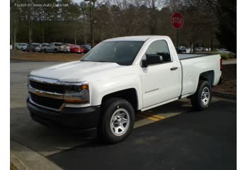 Full specifications and technical details 2016 Chevrolet Silverado 1500 III (facelift 2016) Regular Cab Standard Box 4.3 V6 EcoTec3 (285 Hp) 4WD Automatic