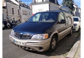 المواصفات والتفاصيل التقنية الكاملة 2002 Chevrolet Trans Sport (U) 3.4 i V6 AWD (188 Hp)