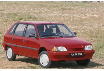 المواصفات والتفاصيل التقنية الكاملة 1989 Citroen AX 14 TRS 1.4 (75 Hp)