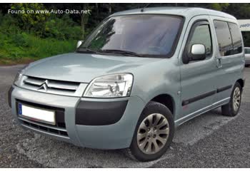 Full specifications and technical details 2002 Citroen Berlingo I (Phase II, 2002) 1.4i (75 Hp)