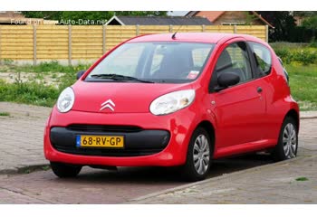 Full specifications and technical details 2005 Citroen C1 I (Phase I, 2005 3-door) 1.0i (68 Hp)