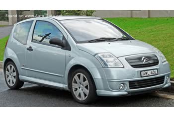 المواصفات والتفاصيل التقنية الكاملة 2003 Citroen C2 I (Phase I, 2003) 1.4i (73 Hp)