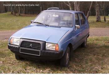 Full specifications and technical details 1982 Citroen Visa (Phase I) 14 GT (79 Hp)