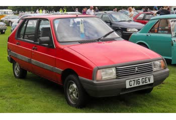 Full specifications and technical details 1982 Citroen Visa (Phase II) 11 RE (48 Hp)