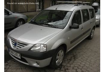 Full specifications and technical details 2006 Dacia Logan I MCV 1.4i (75 Hp) 7 Seats