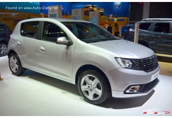 المواصفات والتفاصيل التقنية الكاملة 2016 Dacia Sandero II (facelift 2016) 1.0 SCe (73 Hp)