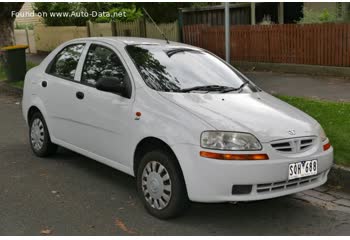 Full specifications and technical details 2003 Daewoo Kalos Sedan 1.4 i 16V (94 Hp) Automatic