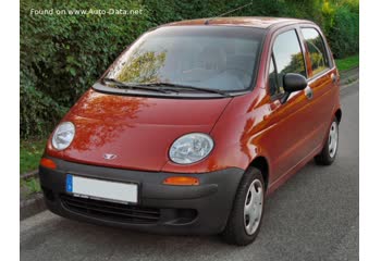 المواصفات والتفاصيل التقنية الكاملة 1998 Daewoo Matiz I 0.8 i (52 Hp)