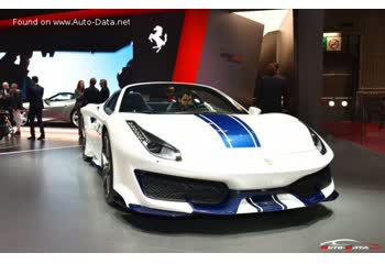 Full specifications and technical details 2018 Ferrari 488 Pista Spider 3.9 V8 (720 Hp) DCT