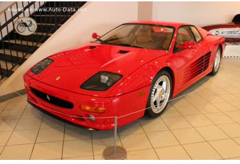 Full specifications and technical details 1994 Ferrari 512 M F512 M (440 Hp)