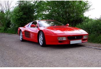 Full specifications and technical details 1992 Ferrari 512 TR 4.9 i V12 48V (428 Hp)