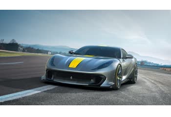 Vollständige Spezifikationen und technische Details 2021 Ferrari 812 Competizione 6.5 V12 (830 Hp) F1 DCT