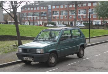 Full specifications and technical details 1991 Fiat Panda (ZAF 141, facelift 1991) 1000 (44 Hp)