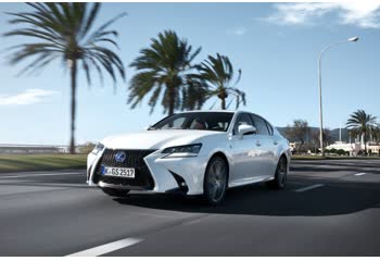 Full specifications and technical details 2016 Lexus GS IV (facelift 2015) F 5.0 V8 (467 Hp) Automatic