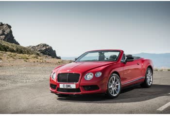 Full specifications and technical details 2015 Bentley Continental GTC II (facelift 2015) V8 4.0 (507 Hp) AWD Automatic