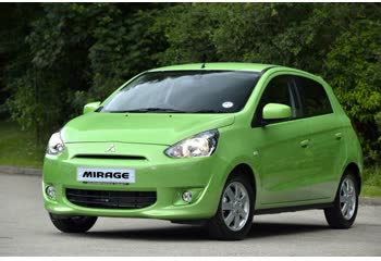 المواصفات والتفاصيل التقنية الكاملة 2014 Mitsubishi Mirage VI Hatchback 1.2 MIVEC (74 Hp) CVT