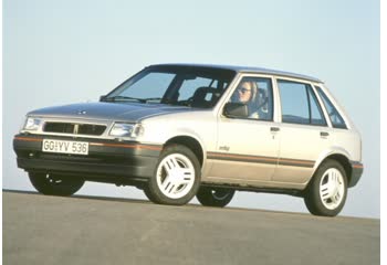 المواصفات والتفاصيل التقنية الكاملة 1989 Opel Corsa A (facelift 1987) 1.4i (72 Hp)