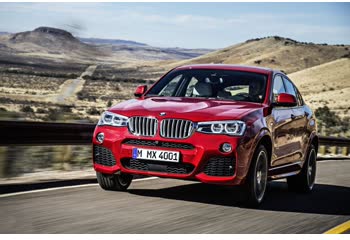 Full specifications and technical details 2014 BMW X4 (F26) 20d (190 Hp) xDrive Steptronic