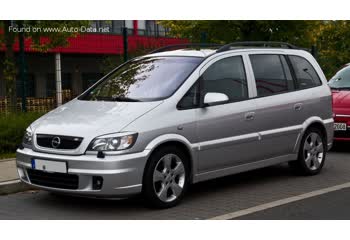 Full specifications and technical details 2003 Opel Zafira A (facelift 2003) 1.8 (125 Hp)