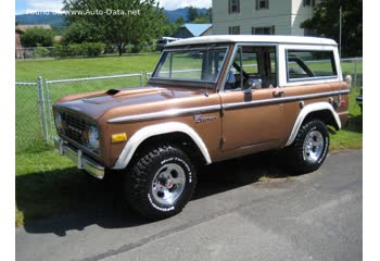 Full specifications and technical details 1966 Ford Bronco I 4.9 V8 (139 Hp) AWD Automatic