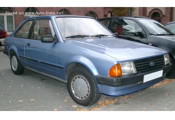 المواصفات والتفاصيل التقنية الكاملة 1980 Ford Escort III (GAA,AWA,ABFT,AVA) 1.6 (97 Hp)