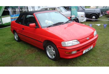 المواصفات والتفاصيل التقنية الكاملة 1992 Ford Escort V Cabrio (ALL) 1.8 16V XR3i (130 Hp)