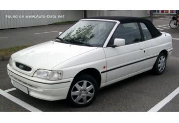 المواصفات والتفاصيل التقنية الكاملة 1993 Ford Escort VI Cabrio (ALL) 1.8 i 16V XR3i (130 Hp)