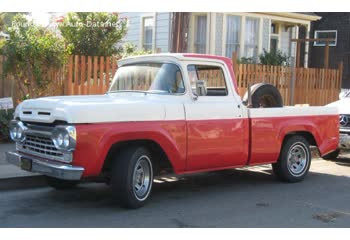 Full specifications and technical details 1958 Ford F-Series F-100 III 4.5 272 V8 (181 Hp) Automatic