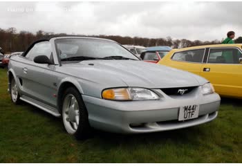 Full specifications and technical details 1998 Ford Mustang Convertible IV 4.6 V8 GT (263 Hp)