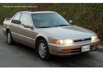 Full specifications and technical details 1990 Honda Accord IV Coupe (CC1) 2.2 i 16V (150 Hp)