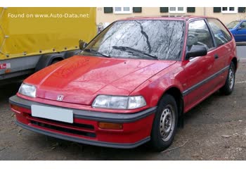 المواصفات والتفاصيل التقنية الكاملة 1991 Honda Civic IV Hatchback 1.3 16V (75 Hp)