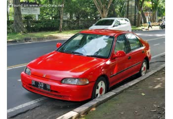 Full specifications and technical details 1991 Honda Civic V 1.5i 16V (90 Hp)