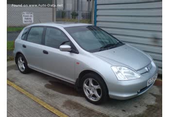 المواصفات والتفاصيل التقنية الكاملة 2001 Honda Civic VII Hatchback 5D 1.7 CTDI (100 Hp)